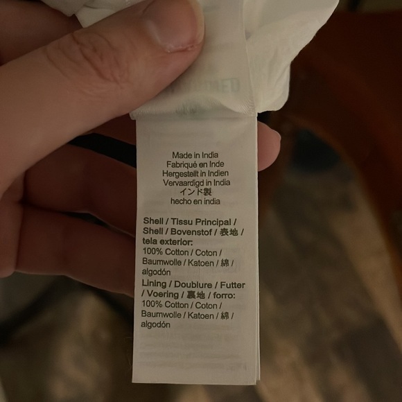 J. Crew 100% Cotton Embroidered Flowers Blue White Tank Top Size Medium Ruffle - Picture 9 of 12